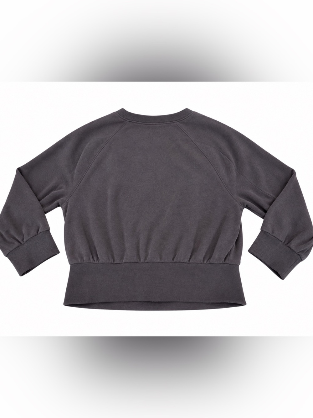 Lululemon Softstreme Ribbed-Hem Pullover Size 10 Charcoal Gray Crewneck - Picture 3 of 3
